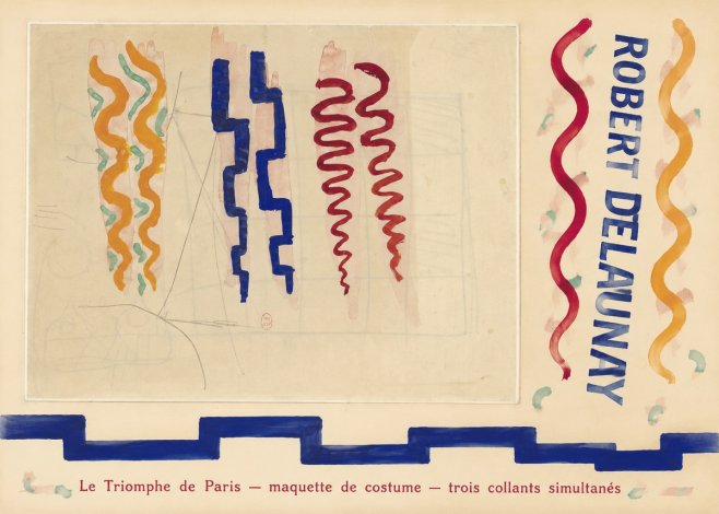 Robert Delaunay Le Triomphe De Paris — Maquette De Costume — Trois Collants Simultanés No5 - Poster