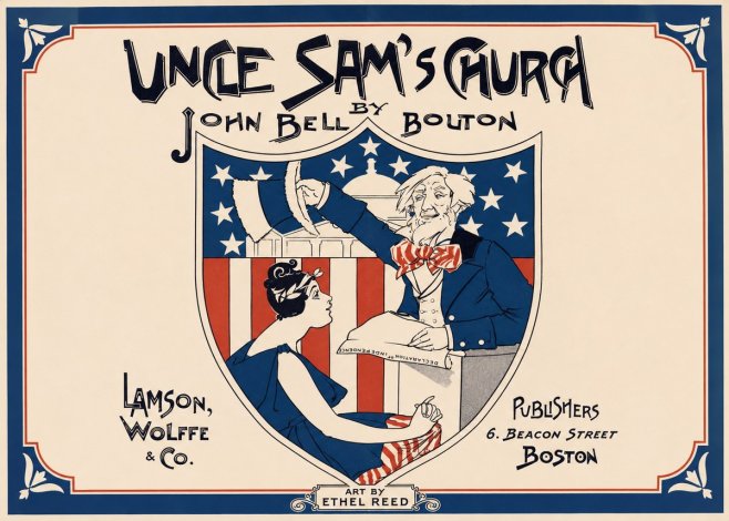 Ethel Reed Uncle Sam's Church No1 - Poster