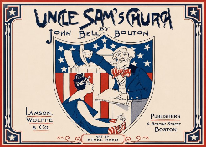 Ethel Reed Uncle Sam's Church No2 - Poster