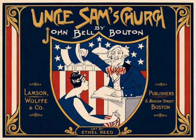 Ethel Reed Uncle Sam's Church No4 - Poster