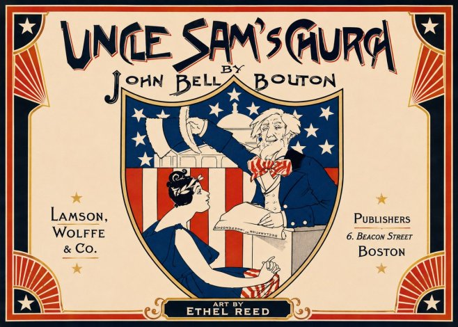 Ethel Reed Uncle Sam's Church No5 - Poster