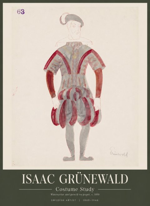 Isaac Grünewald Costume Study II No1 - Poster