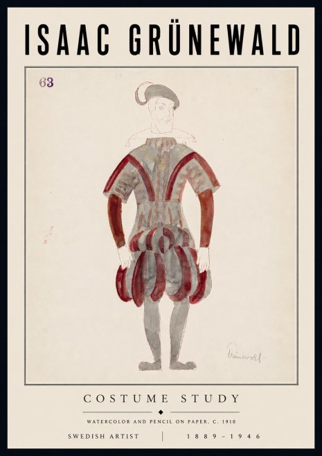 Isaac Grünewald Costume Study II No6 - Poster