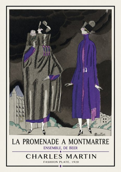 Charles Martin La Promenade a Montmartre No1 - Poster