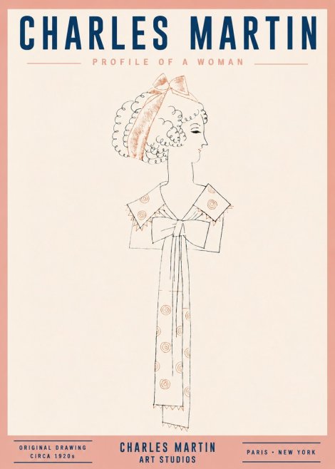 Charles Martin Profile of a Woman No2 - Poster