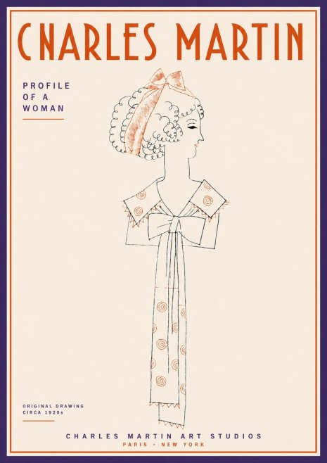 Charles Martin Profile of a Woman No4 - Poster