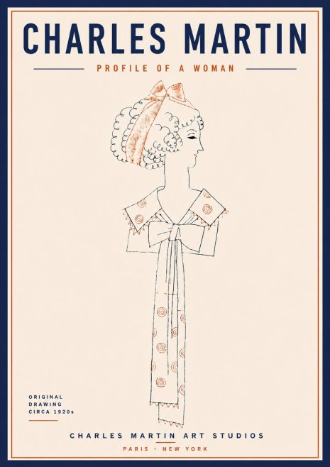 Charles Martin Profile of a Woman No6 - Poster