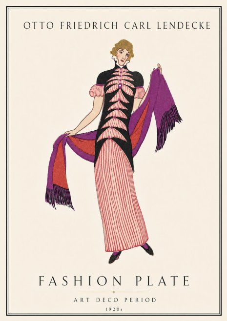 Otto Friedrich Carl Lendecke Fashion Plate I No2 - Poster