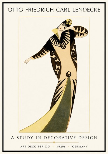 Otto Friedrich Carl Lendecke A Study in Decorative Design No1 - Poster