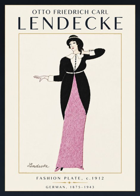 Otto Friedrich Carl Lendecke Fashion Plate II No5 - Poster