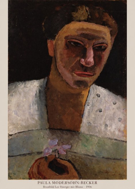 Paula Modersohn-Becker Brustbild Lee Hoetger Mit Blume No6 - Poster