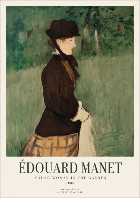 Édouard Manet Young Woman in the Garden No1 - Poster