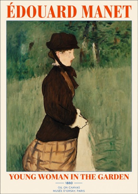 Édouard Manet Young Woman in the Garden No3 - Poster