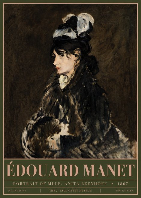 Édouard Manet Portrait of Mlle. Anita Leenhoff No3 - Poster