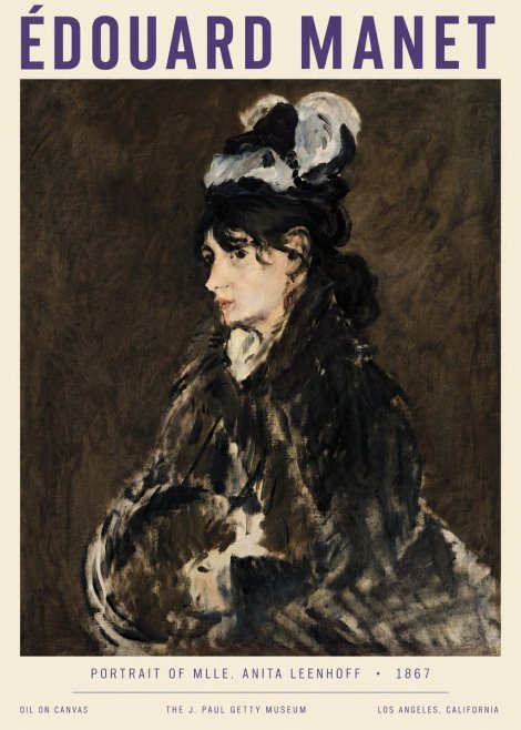 Édouard Manet Portrait of Mlle. Anita Leenhoff No4 - Poster