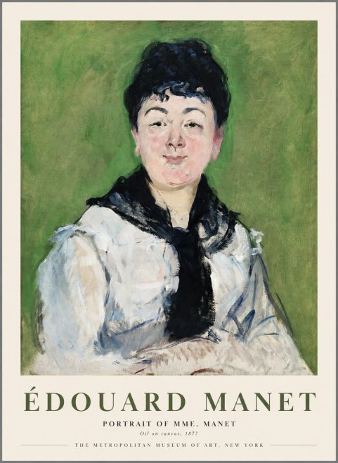 Édouard Manet Portrait of Mme. Manet No1 - Poster