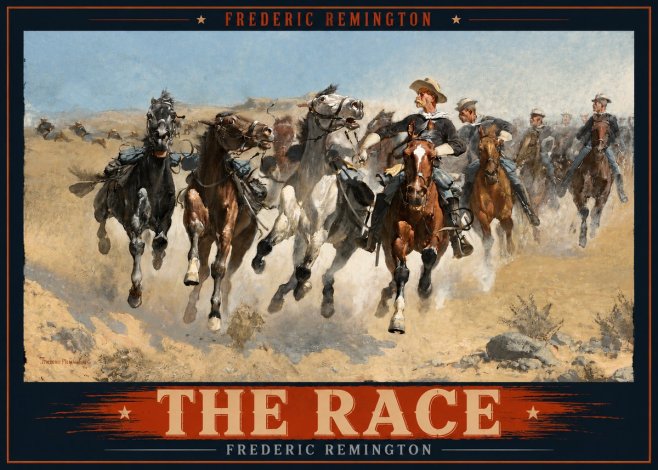 Frederic Remington The Race I No2 - Poster