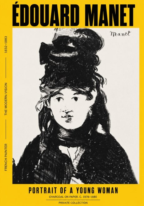 Édouard Manet Portrait of a Young Woman II No2 - Poster