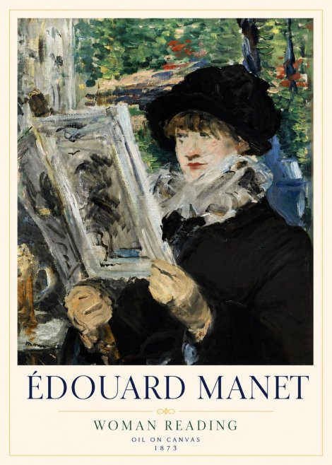 Édouard Manet Woman Reading No4 - Poster