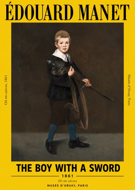 Édouard Manet The Boy with a Sword No3 - Poster