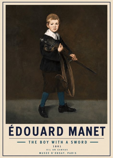 Édouard Manet The Boy with a Sword No5 - Poster