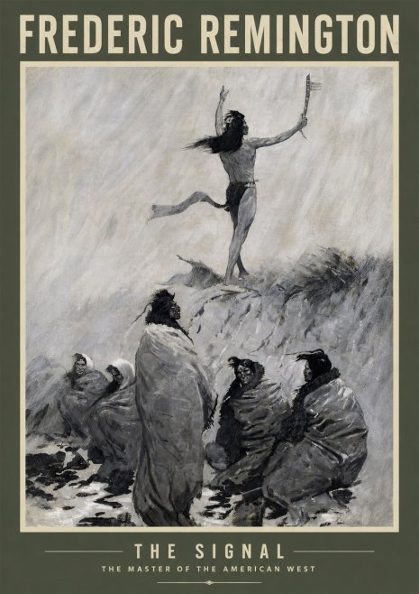 Frederic Remington The Signal No5 - Poster