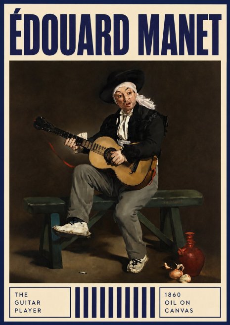 Édouard Manet The Guitar Player No3 - Poster