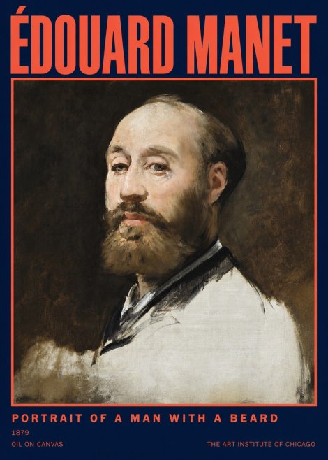 Édouard Manet Portrait of a Man with a Beard No2 - Poster