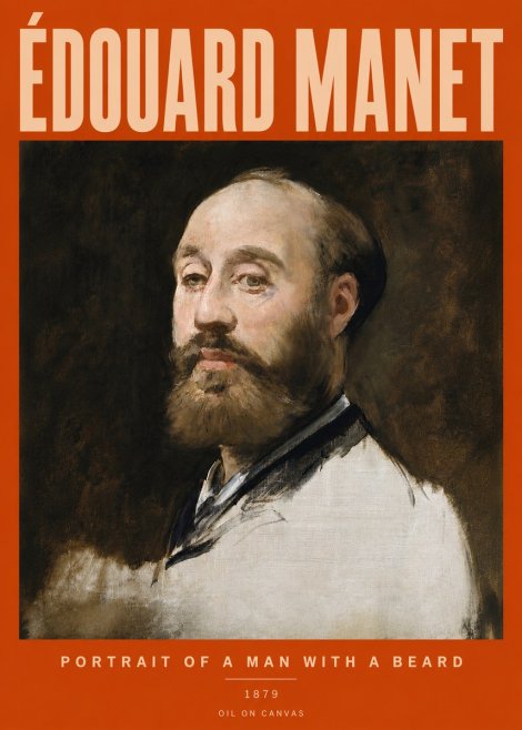 Édouard Manet Portrait of a Man with a Beard No5 - Poster
