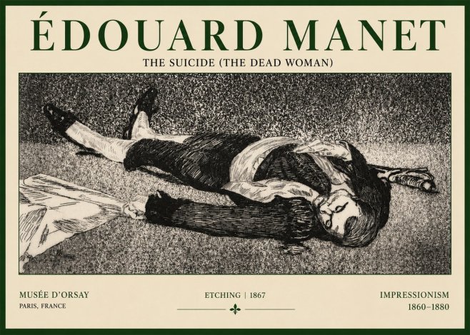 Édouard Manet The Suicide (the Dead Woman) No3 - Poster