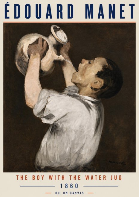 Édouard Manet The Boy with the Water Jug No4 - Poster