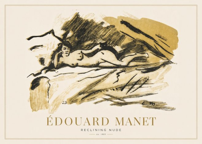 Édouard Manet Reclining Nude No1 - Poster