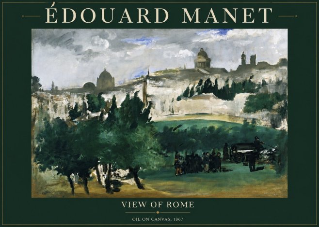 Édouard Manet View of Rome No3 - Poster