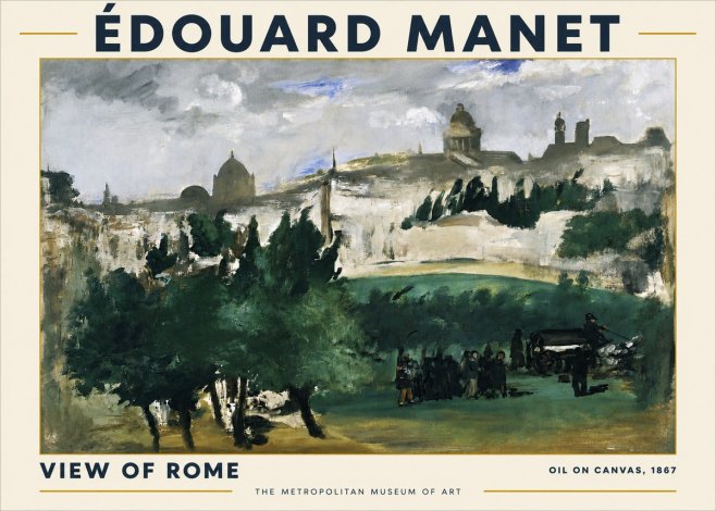 Édouard Manet View of Rome No4 - Poster