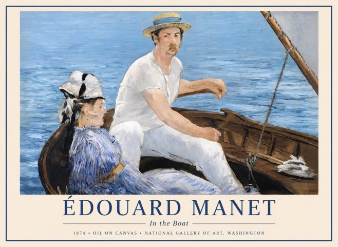 Édouard Manet Boating No6 - Poster
