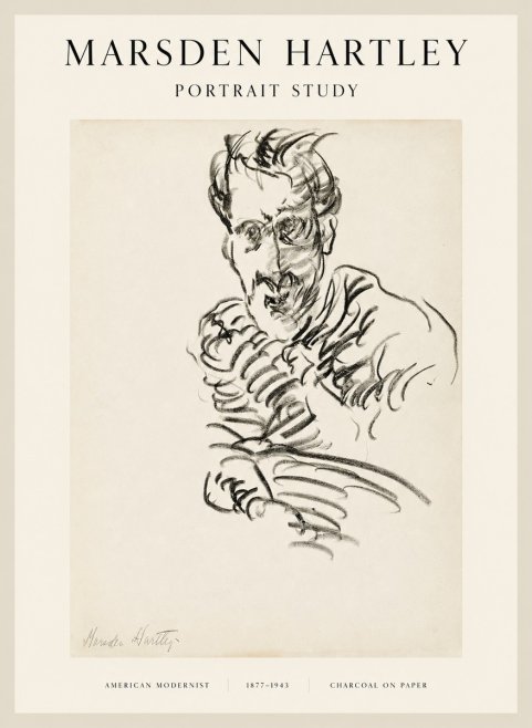 Marsden Hartley Portrait Study No1 - Poster