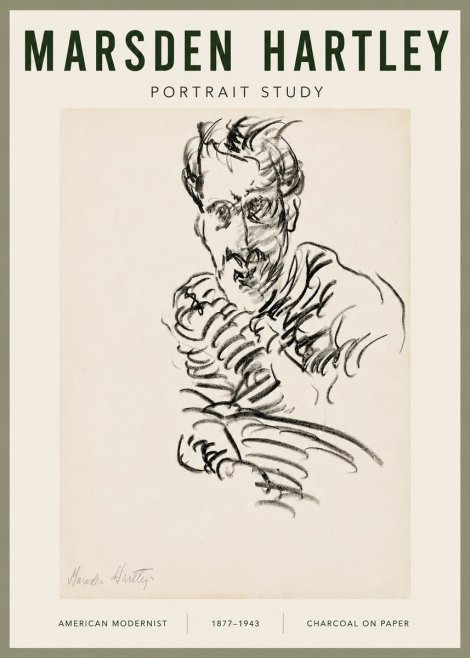 Marsden Hartley Portrait Study No5 - Poster