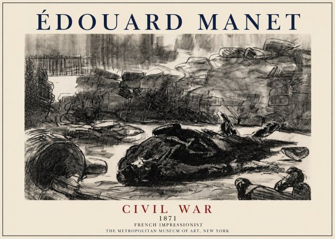 Édouard Manet Civil War No3 - Poster