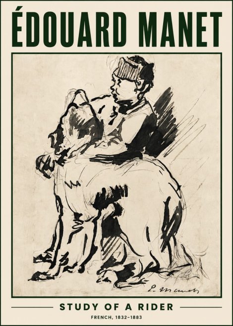 Édouard Manet Study of a Rider No4 - Poster