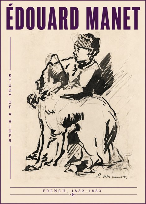 Édouard Manet Study of a Rider No5 - Poster
