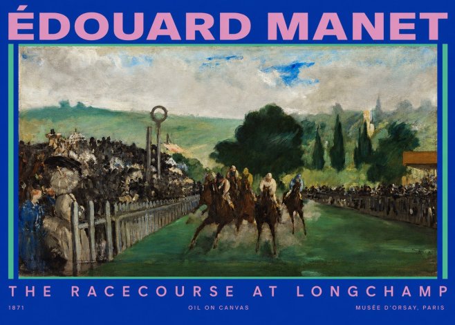 Édouard Manet The Racecourse at Longchamp No2 - Poster
