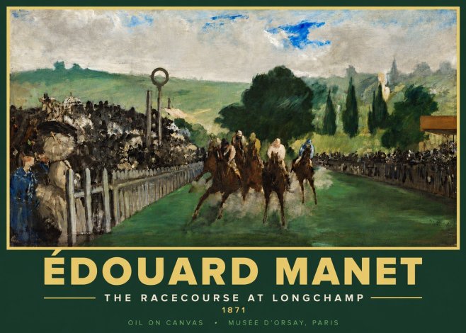 Édouard Manet The Racecourse at Longchamp No5 - Poster