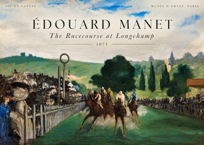 Édouard Manet The Racecourse at Longchamp No6 - Poster