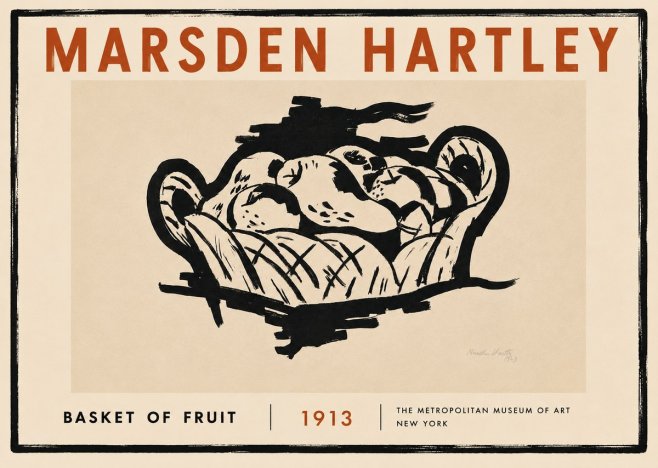 Marsden Hartley Basket of Fruit No6 - Poster