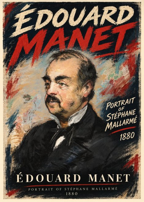 Édouard Manet Portrait of Stéphane Mallarmé I No3 - Poster