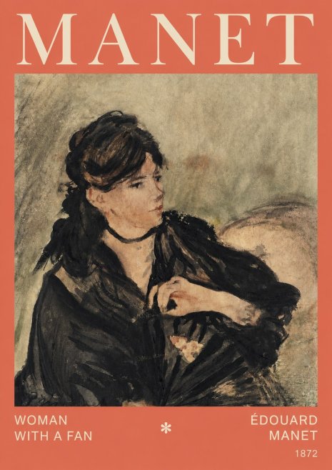 Édouard Manet Woman with a Fan No2 - Poster