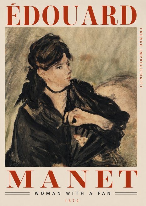 Édouard Manet Woman with a Fan No5 - Poster