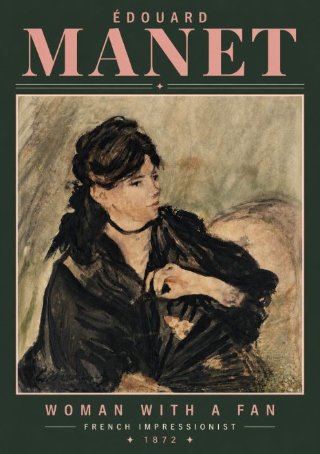 Édouard Manet Woman with a Fan No6 - Poster