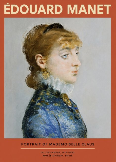 Édouard Manet Portrait of Mademoiselle Claus No2 - Poster