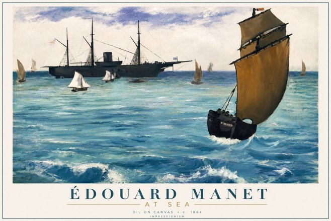 Édouard Manet At Sea No3 - Poster
